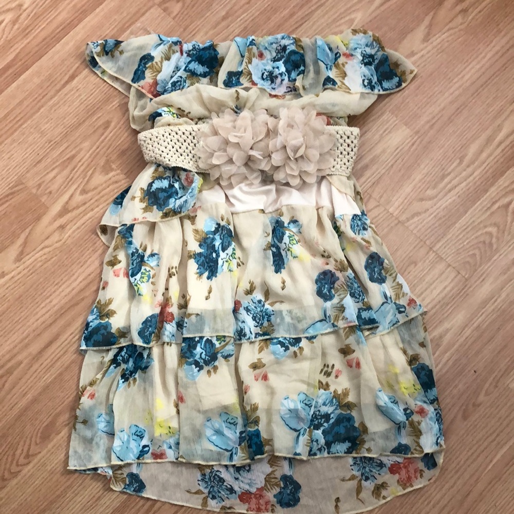Strapless floral boho summer size large dress